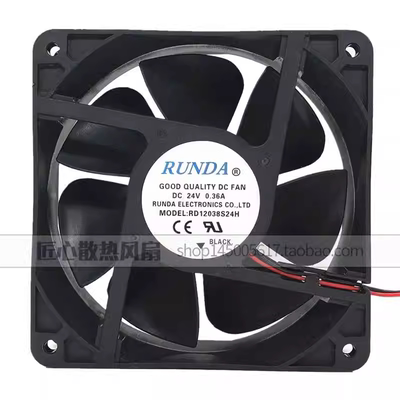 RUNDA全新RD12038S24H DC24V伏0.36A0.50A 12cm电焊机 变频器风扇