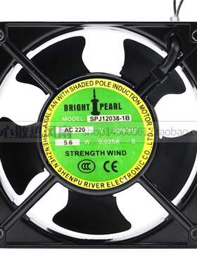 全新原装model spj12038-1b ac220v 5.6w 0.025a 12cm散热风扇