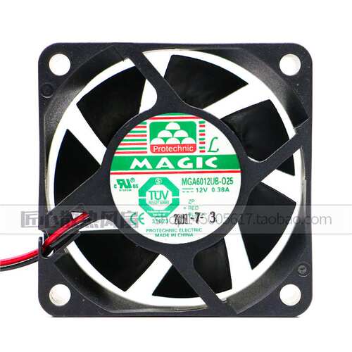 Protechnic永立 MGA6012UB-O25 6025 12V 0.38A 6CM 水泵散热风扇