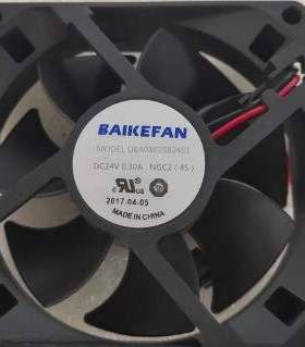 BAIKE MODEL DBA08025B24S1 DC24V 0.30A NGC2(45) 散热风扇 风机