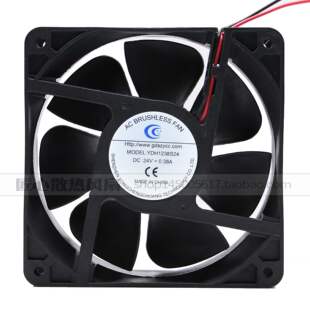 全新原装 YDH1238S24 24V 0.38A 12CM 12038 2线 变频器 散热风扇