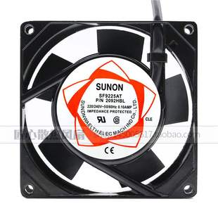 全新SUNON建准9225滚珠9cm风机SF9225AT2092HBL散热风扇220v 轴流