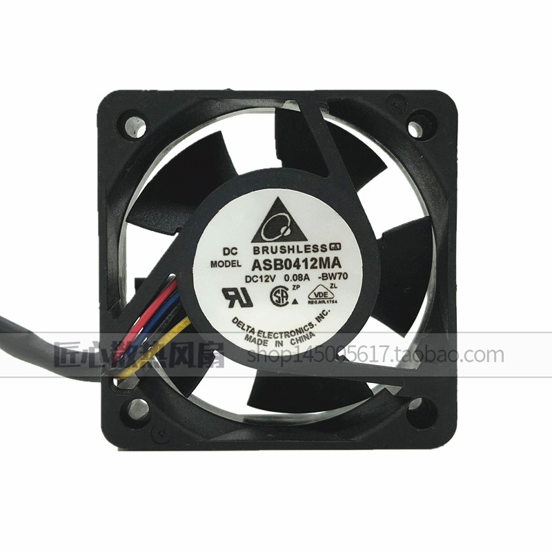 台达 4CM 4010 12V 0.08A ASB0412MA 4线PWM静音 交换机 散热风扇图片