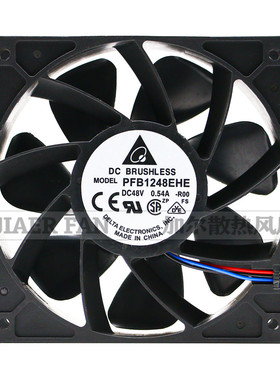 台达 PFB1248EHE-R00 12038 48V 0.54A 3线停转报警 变频器风扇