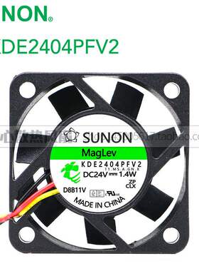 KDE2404PFV2 4010 24V 1.4W 建准 SUNON 4CM 2线 静音 变频器风扇