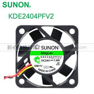 KDE2404PFV2 4010 24V 1.4W 建准 SUNON 4CM 2线 静音 变频器风扇