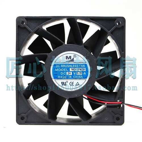 一盟YM2412PMZB1 -1 12038 24V 0.80A 0.75A 12CM 变频器散热风扇