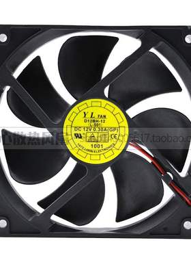 原装YaLn FAN 悦伦 12025 D12BH-12 DC12V 12CM 静音散热风扇风机