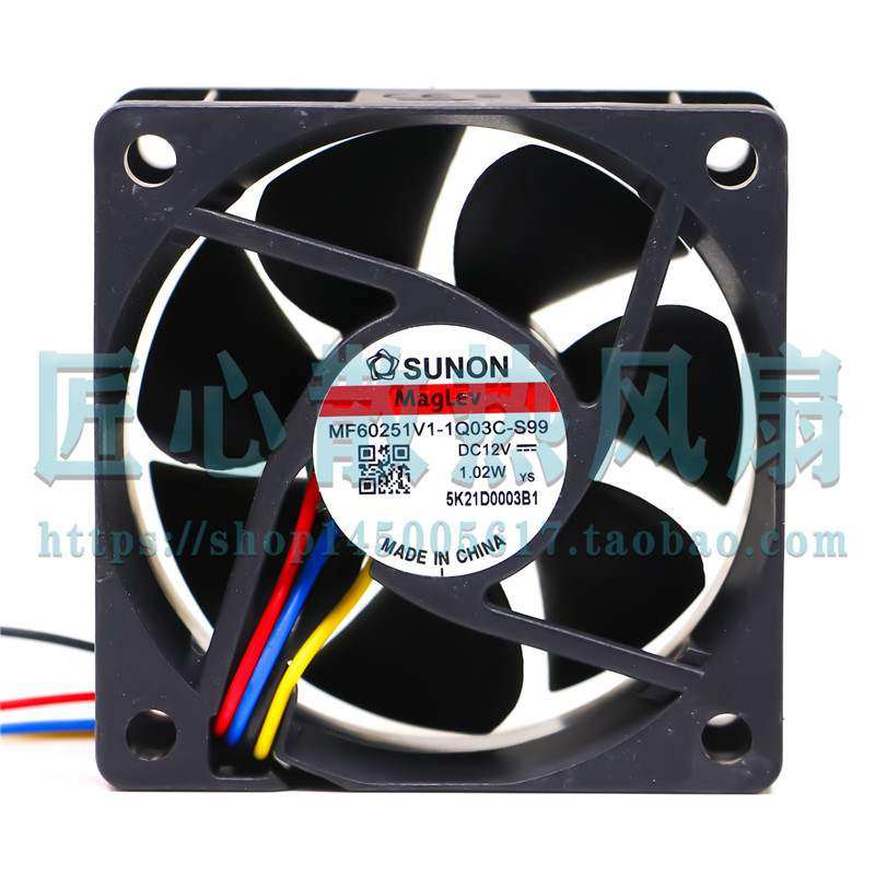 原装SUNON MF60251V1-1Q03C-S99 12V 1.02W 6025 6CM机箱PWM风扇