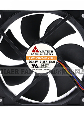 元山 Y.S.TECH YW12025012BH DC 12V 0.35A -EAH 机箱散热风扇