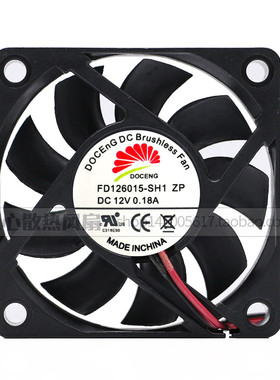 原装DOCENG直流无刷风扇 6015 FD126015-SH1 ZP DC12V 0.18A