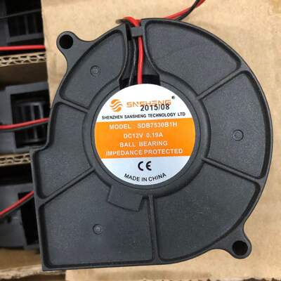 SNSHENG MODEL:SDB7530B1H DC12V 0.19A 7厘米离心涡轮鼓风机风扇