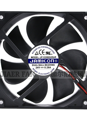Jamicon凯美 MODEL: JF1225B2URAR DC 24V 0.28A 12厘米轴流风扇