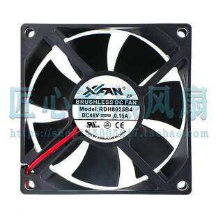 全新XFAN RDH8025B4  DC 48V 0.15A 8CM厘米变频器散热风扇