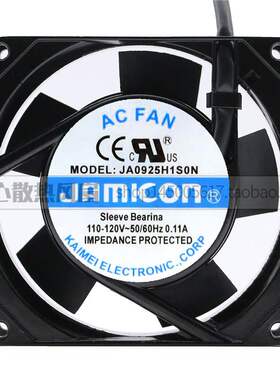 全新JAMICON 9CM 9025 JA0925H1S0N 110-120V 金属耐高温散热风扇