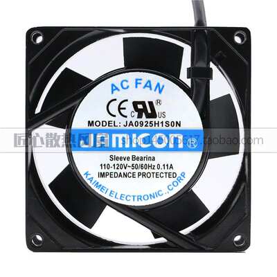 全新JAMICON 9CM 9025 JA0925H1S0N 110-120V 金属耐高温散热风扇