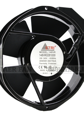ETRI 148VK0281000 1030 1083 2000 2030 115V 208-240V 风机风扇