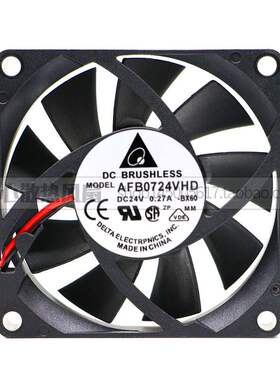 DELTA台达 AFB0724VHD 24V 0.27A 7CM 7020 变频器双滚珠散热风扇