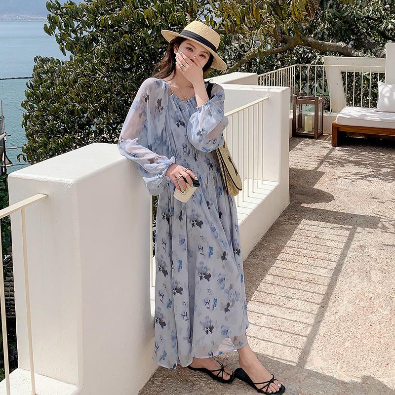 连衣裙女气质高春级年秋款裙新款减龄B199FN26提升品质碎花连衣裙