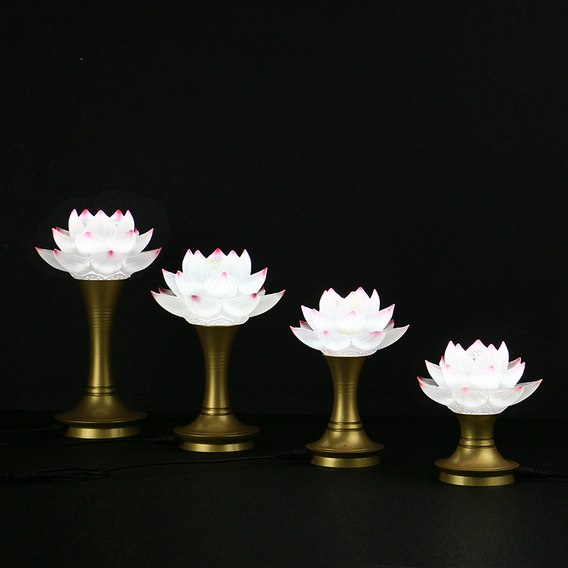 7寸8.5寸琉璃莲花灯佛供灯佛前供灯插电长明灯家用佛灯供佛灯
