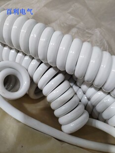 白弹簧线2芯3芯PU伸缩螺旋线缆国标铜芯电缆线电源线