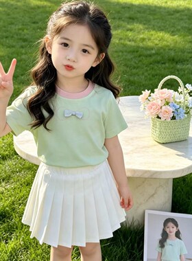 2026短袖夏季新款T恤中小童上衣超童装儿童好看女童半袖2026