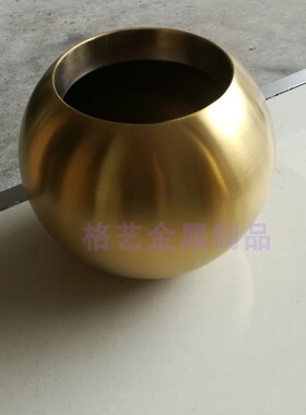 台面花盆花器酒店不锈钢复古花瓶
