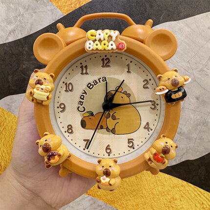 网红儿童卡通闹钟可爱学生起床叫醒神器个性创意桌面时钟卧室台钟