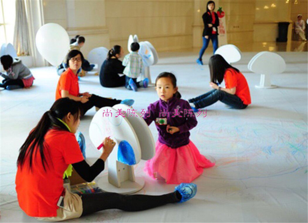 幼儿园美术绘画亲子DIY彩绘雪弗板森林树磨菇树白模儿童美劳涂鸦