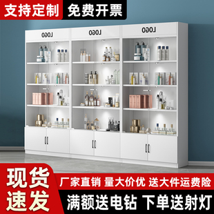 货架展示架产品手办展示柜样品陈列柜置物架美容院美甲收纳玻璃柜