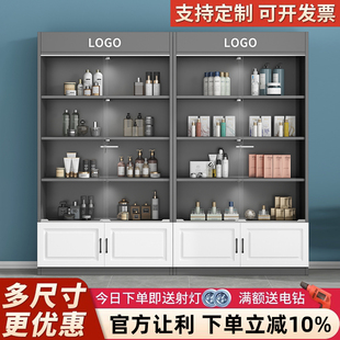 货架展示架产品手办展示柜样品陈列柜美容院美甲收纳玻璃柜置物架
