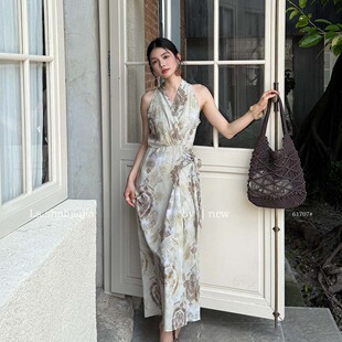 法式复古度假印花气质连衣裙十三行2026夏季新款长裙女时尚最新款