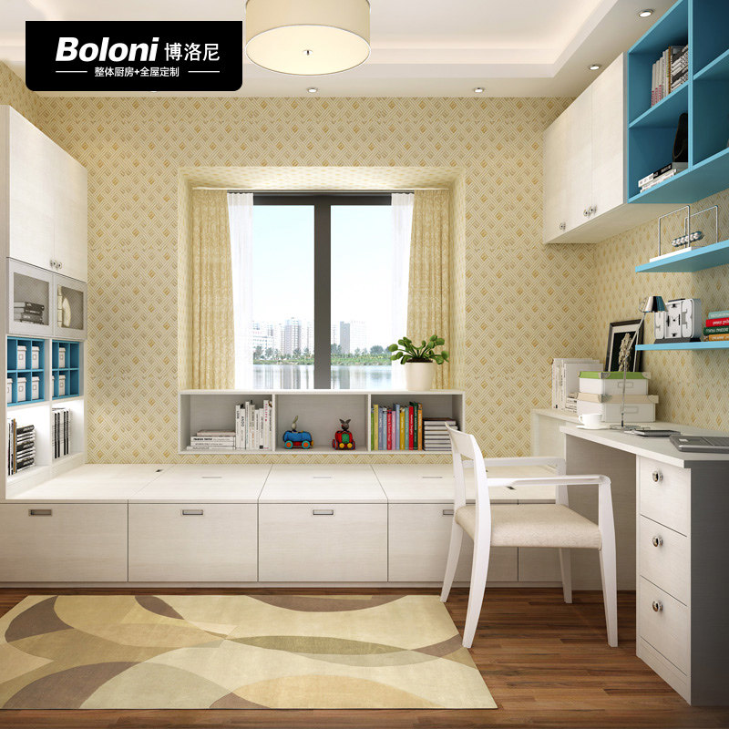 博洛尼定制衣柜卧室书房榻榻米床书柜飘窗日式榻榻米定做预付金