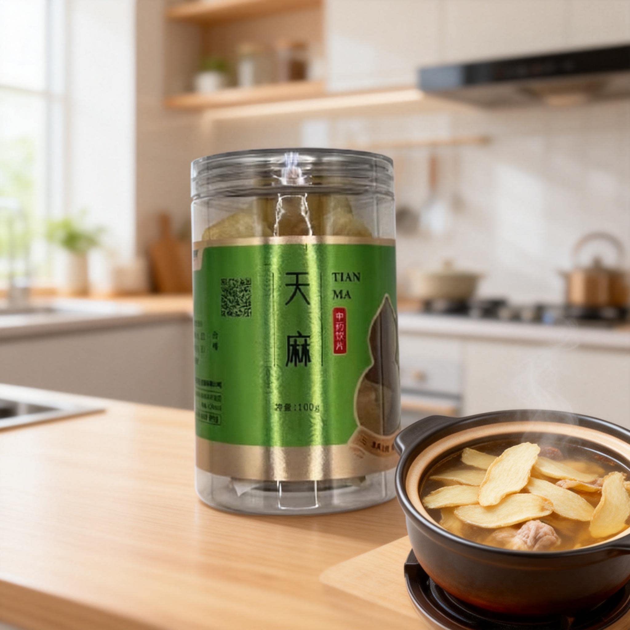 九州天润精选天麻片100g中药