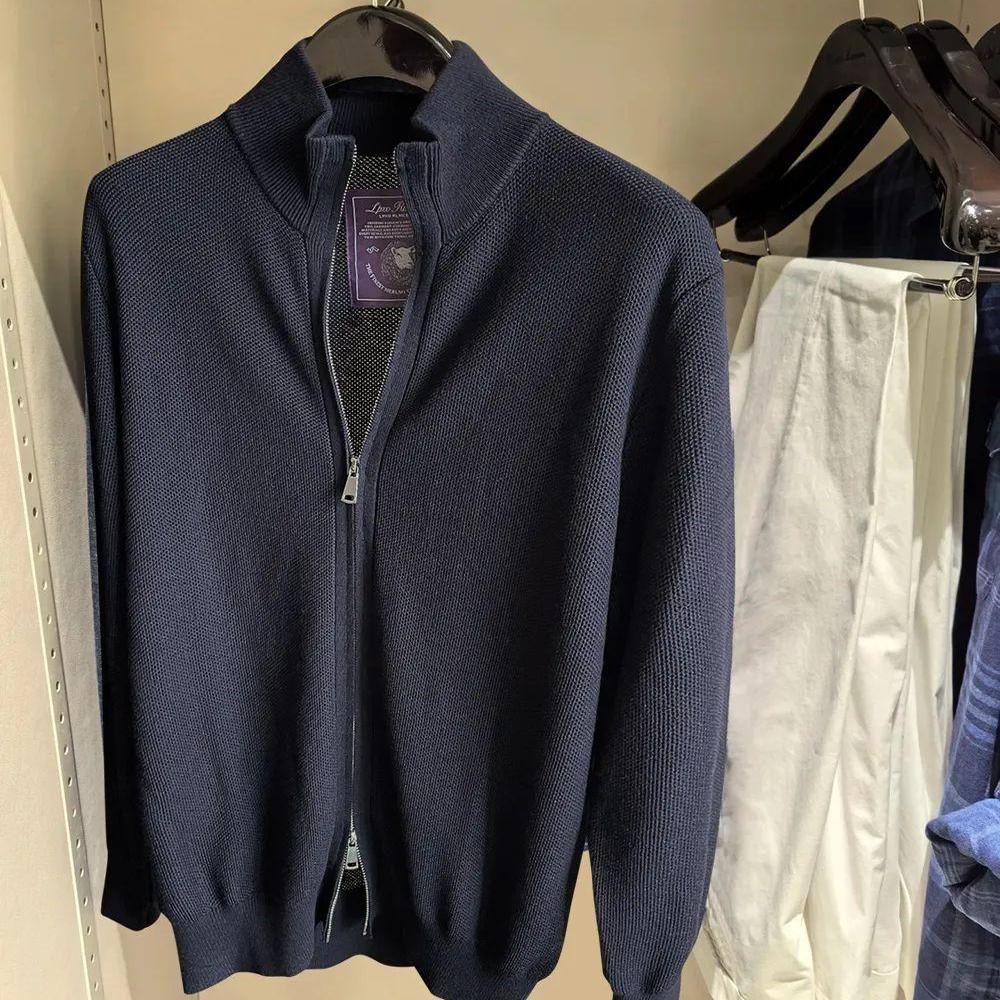 商务休闲外套针织衫桑蚕丝