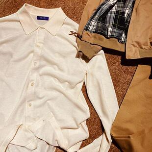 高端商务休闲翻领针织衬衫 千元 桑蚕丝羊毛混纺 紫标限定 男 级别