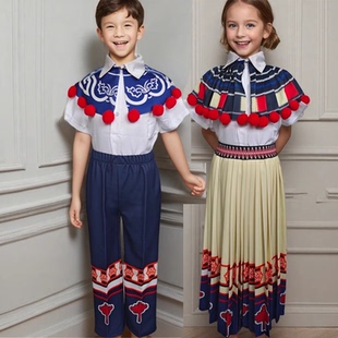 春晚同款玉盘儿童合唱服舞蹈服中小学生诗歌朗诵大合唱团表演服