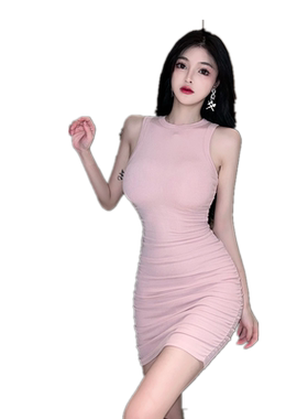 性感气质褶皱修身显瘦