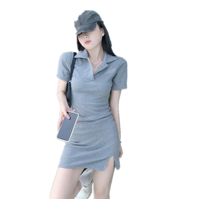 气质polo领修身显瘦包臀女连衣裙