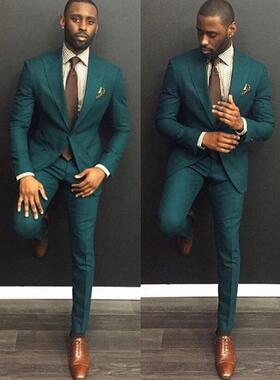 订作西装套装两件套西装彩色正装纯色两件套西服套装 E-T517