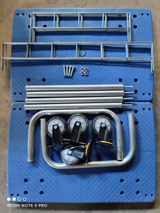 双层手推车三层推车餐车工具车两层推货车平板车把手双层推车配件