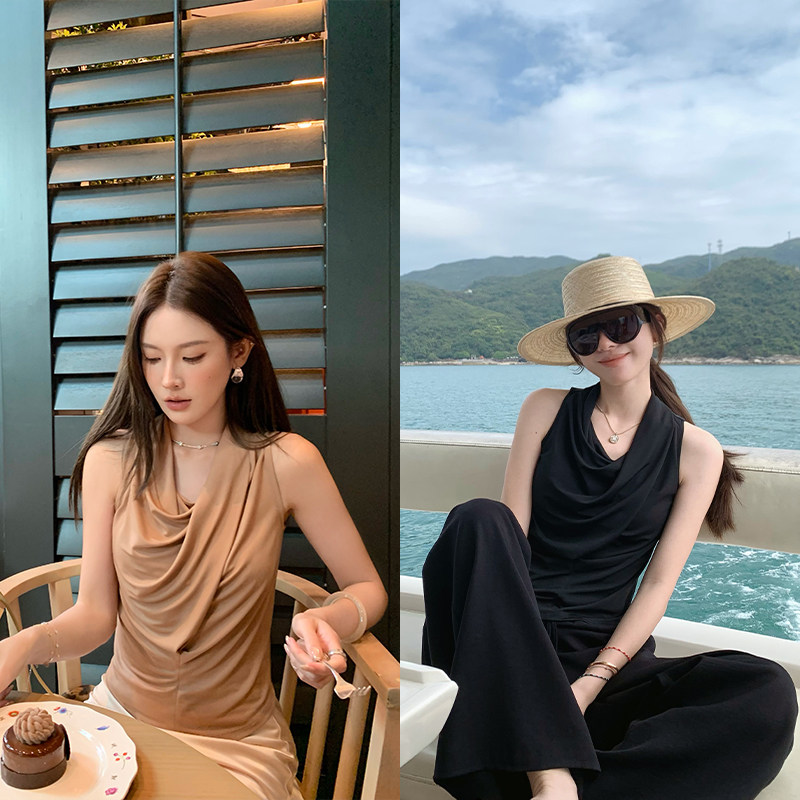 【所有女生的衣橱】小宜定制 紧身显瘦正肩T恤+chill智性荡领背心