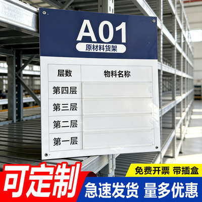 货架物料分区管理看板库存