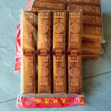 厂家直销整箱800块成品999梯形金砖金条银条成品金银元宝包邮