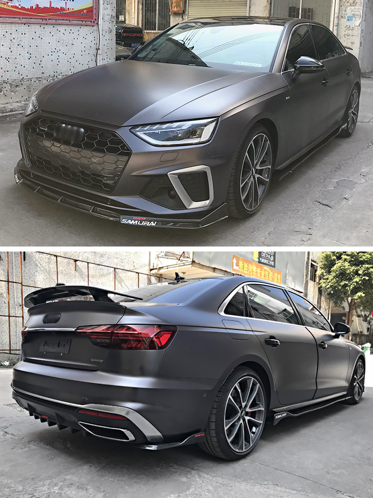 17-23新款奧迪A4L外觀改裝前鏟大小包圍運動側裙后包角尾翼防刮蹭