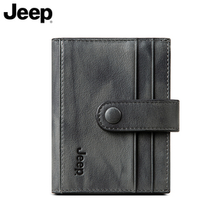 Jeep高级感真皮卡包钱包二合一驾驶证潮牌男士 大容量卡套极简薄款