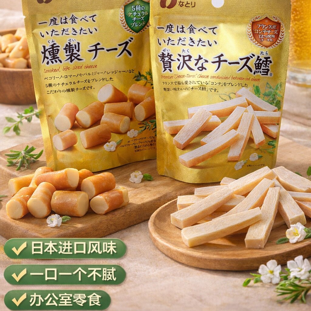 现货包邮日本进口芝士零食烟熏奶酪棒芝士棒 双口味 高钙即食零食