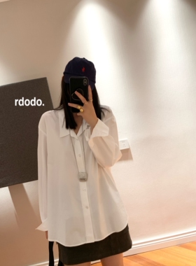 Rdodo自线 pr@da造型感日本进口高支棉翻领高阶时髦显瘦衬衫上衣