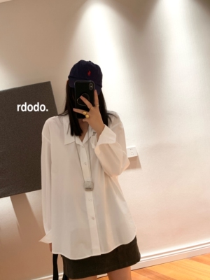 Rdodo自线 pr@da造型感日本进口高支棉翻领高阶时髦显瘦衬衫上衣
