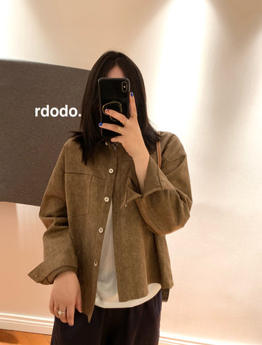 Rdodo自线 马吉拉式好质感土耳其复古水洗牛仔棉短款夹克式外套